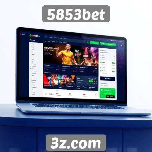 Interface e usabilidade do site 5853bet