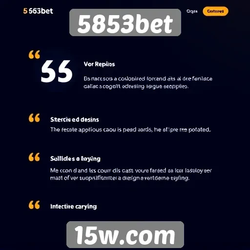 Usuários elogiam a interface do site 5853bet